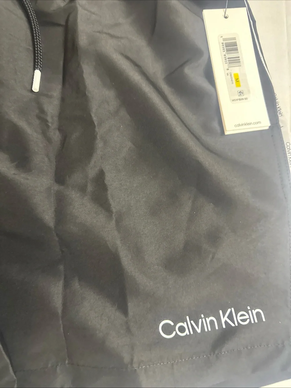 Calvin Klein Black and White Swim Shorts